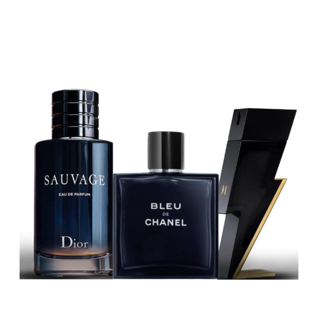 Parfum Sauvage Dior + Bleu de Chanel und Bad Boy Carolina Herrera